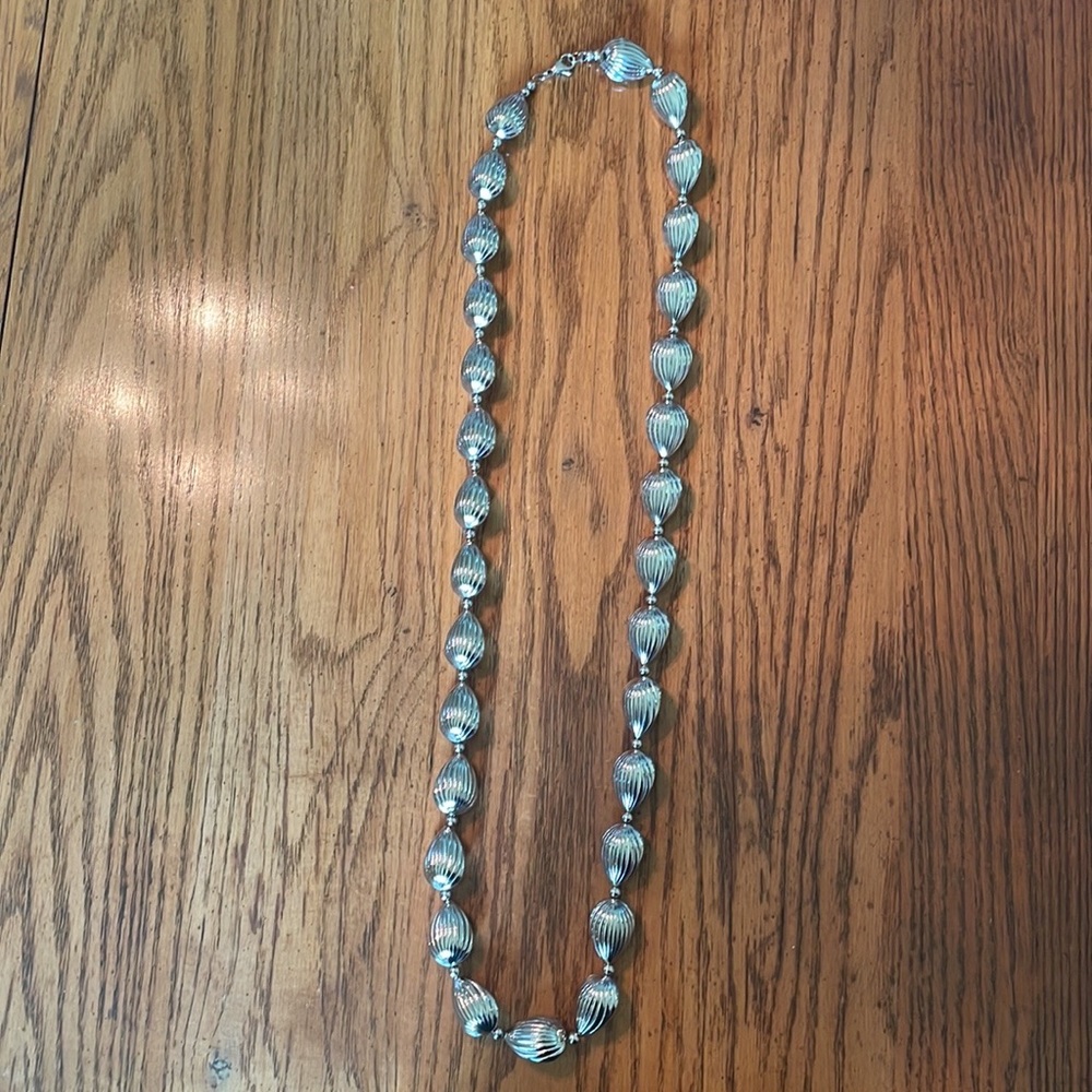 Little Box of Bling Stainless Steel Shell Shaped 36” Necklace and Earring Set - Picture 2 of 5